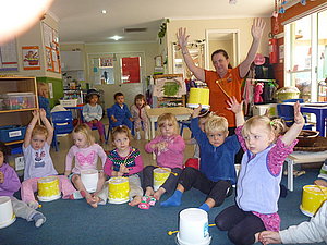 Children at music kinder in Aspendale are confident and involved learners